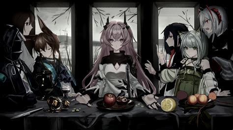 Doctor Arknights Standing Long Hair Closed Eyes Arknights Anime Girls The Last Supper