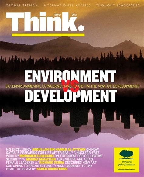Think Magazine Issue One Environment Vs Development Environmental