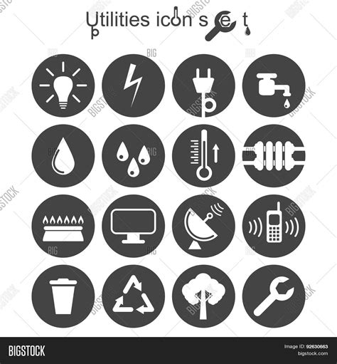 Utilities Icon Set Vector And Photo Free Trial Bigstock