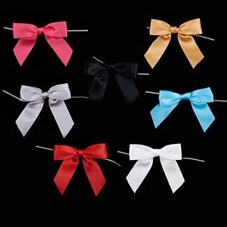 2 Satin Pre Tied Bows Ribbon Floral Supply Syndicate Floral Gift