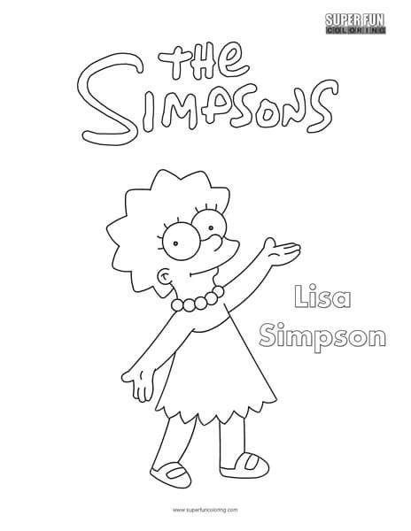 Lisa The Simpsons Coloring Page Super Fun Coloring