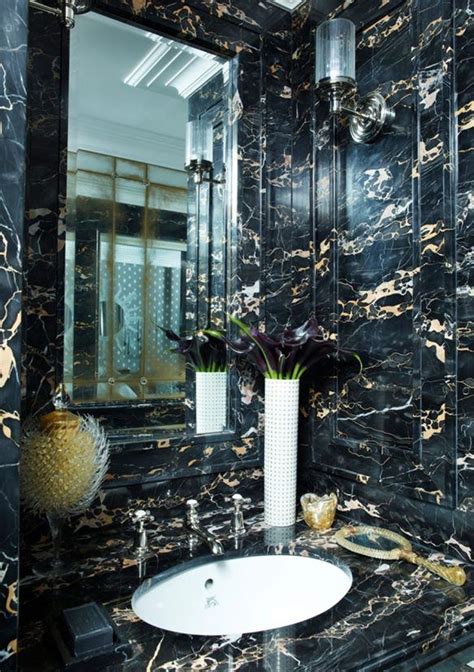 48 Beautiful Black Marble Bathroom Design Ideas To Looks Classy Black