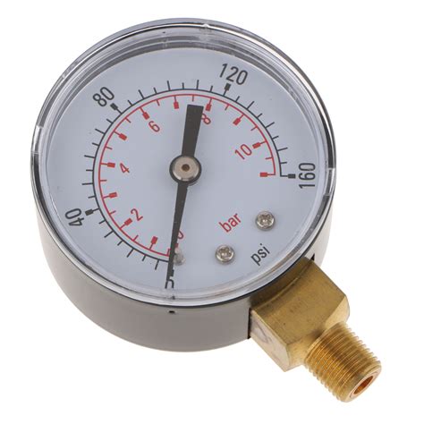 0 200psi 0 14bar Pressure Gauge Meter Manometer Gas Water Oil