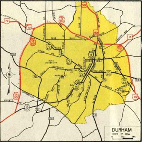 Maps Of Durham North Carolina