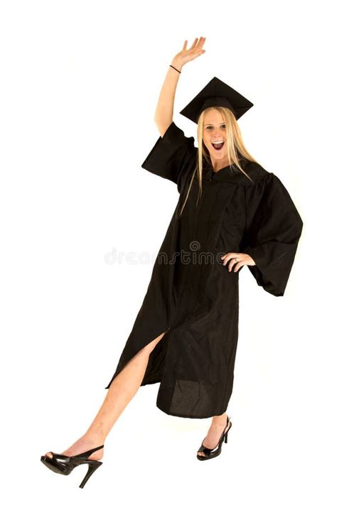 Attractive Female Model Celebrating Her College Gr Stock Image Image