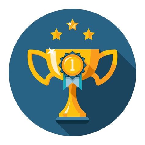 Free Vector The First Place Trophy Gold Winner Cup Flat Icon Vector