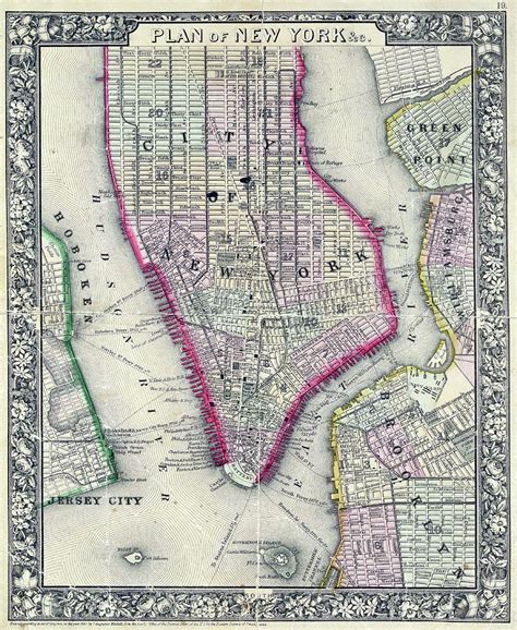 Old Map Of New York City 1860 Photograph By Dusty Maps
