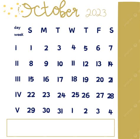 Calendario Octubre 2023 Png Nuevo Calendario Octubre 2023 Png