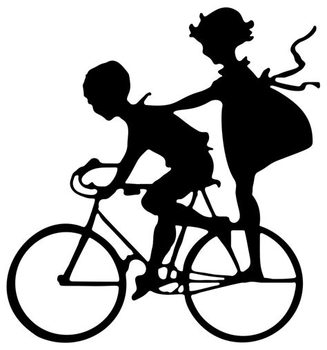 Check our collection of boy riding bike clipart, search and use these free images for powerpoint presentation, reports, websites, pdf, graphic design or any other project you are working on now. OnlineLabels Clip Art - Vintage Brother And Sister Bicycle ...