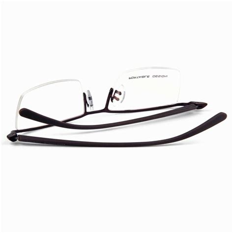 Tr90 Flexible Eyeglass Frames Half Rimless Glasses Myopia Rx Able Spectacles Ebay
