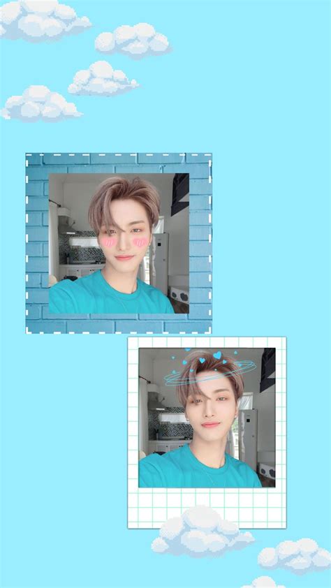 Ateez Seonghwa Aesthetic Cute Wallpapers Kpop Blue Cute Emoji Wallpaper Kpop Wallpaper