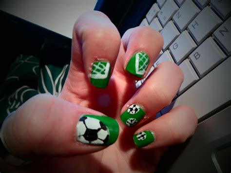 Soccer Nails Tanna Would Love This Sports Nails Sports Themed Nails