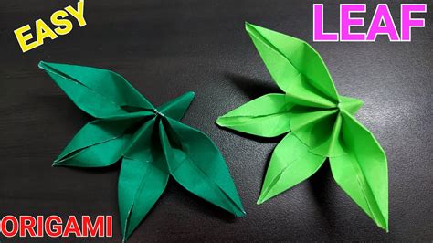 How To Make Easy Origami Leaf Youtube