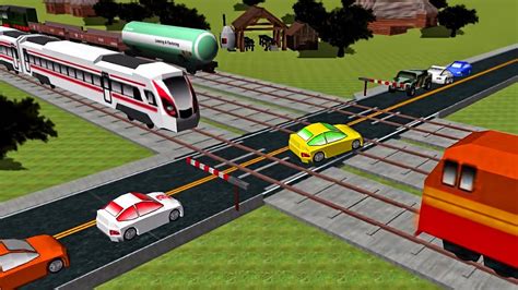 Local Trains Cars And Railroad Crossing Game 2 Youtube