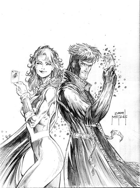 Rogue And Gambit Con Sketch By Jman 3h On Deviantart