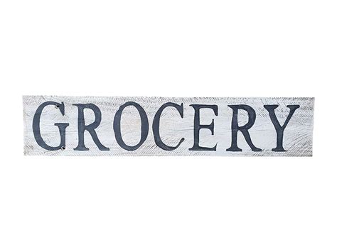 Grocery Sign Made From 100 Reclaimed Wood Rustic Farmhouse Barnwood