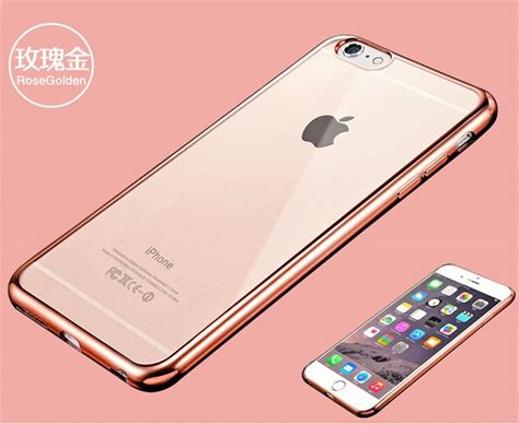Rose Gold Luxury Electroplate Frame And Invisible Clear Tpu Back Cover