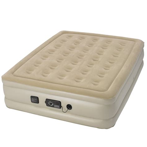 This air mattress comes in queen and twin sizes and to be specific: Lightspeed Outdoors Deluxe TPU Air Bed with Battery Pump
