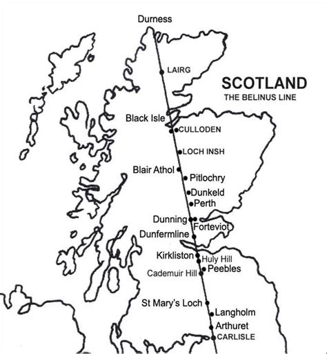 This Diagram Shows A Ley Line Running Through Scotland Ley Lines
