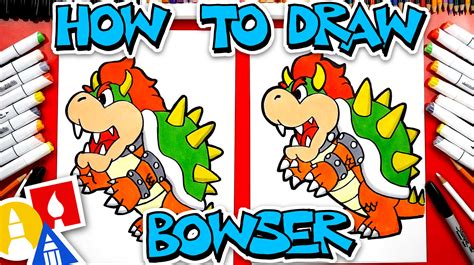 How To Draw Bowser Art For Kids Hub