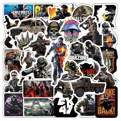 50pcs Call Of Duty Game Stickers Pack Waterproof Removable Diy Etsy