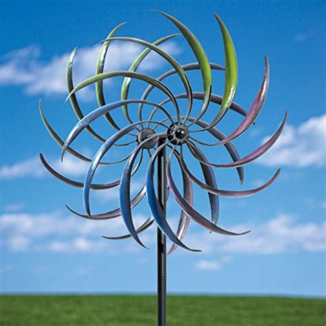 Rainbow Wind Spinner Decorative Lawn Ornament Wind Mill Tri Colored