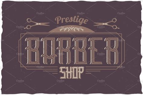 Barber Vintage Label Typeface ~ Display Fonts ~ Creative Market