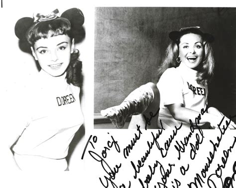Walt Disneys Original Mouseketeer Doreen Tracey Rare Inscribed Publicity Photograph 8x10 Etsy