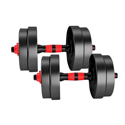 Centra Dumbbells Barbell Set 15kg Adjustable Weight Plates Home Gym