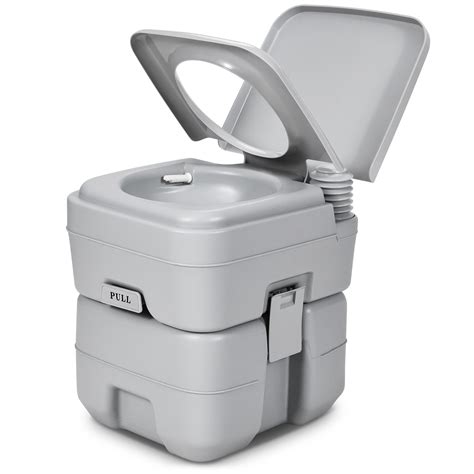 Jaxpety Portable Push Rod Toilet 20l528 Gallon Outdoor Commode With