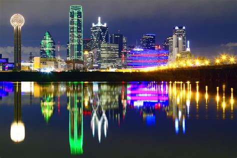 Downtown Dallas Skyline Reflections Photograph By Matthew Visinsky