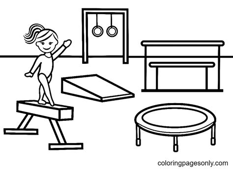 Gymnastics Coloring Pages For Girls