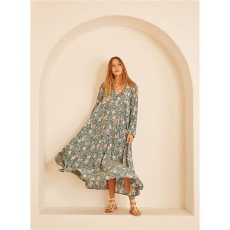 Natalie Martin Fiore Maxi Dress In Andromeda Aegean Stanwells