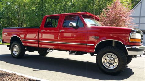 1997 Ford F 350 Xlt Crew Cab Pickup 4 Door 4x4 73l Powerstroke Diesel