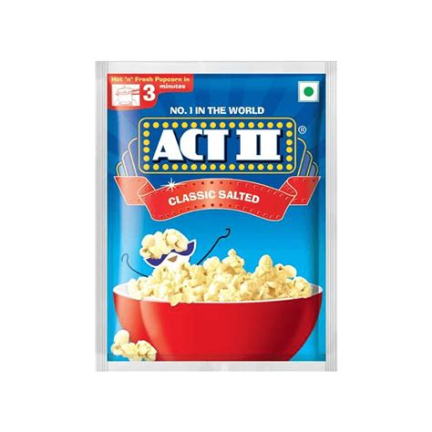 act ii classic salted popcorn pressure cooker 8 g free price buy online at best price in india