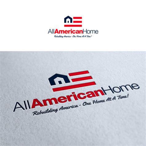 All American Home Logo For Real Estate Company We Sell Real Estate