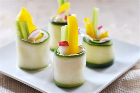 Raw Cucumber Roll Ups Vegan Gluten Free