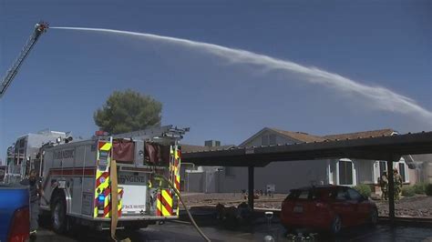 Mesa House Destroyed In Fire Two Mesa Police Officers Treated For