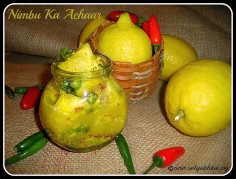 Nimboo Ka Achaar Recipe Lemon Pickle Nimbu Ka Achaar No Oil Indian Lime Pickle North