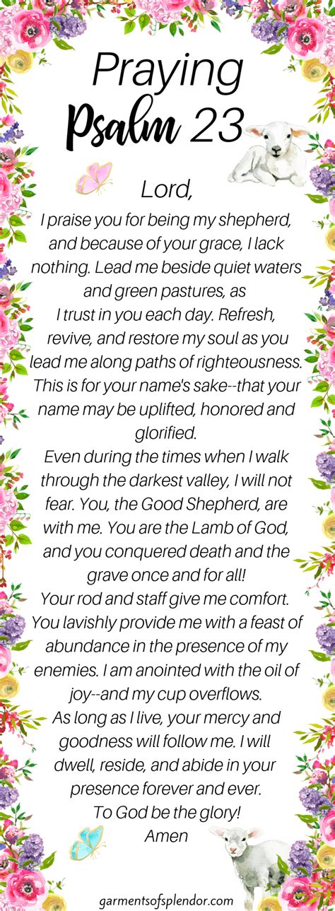 Praying Psalm 23