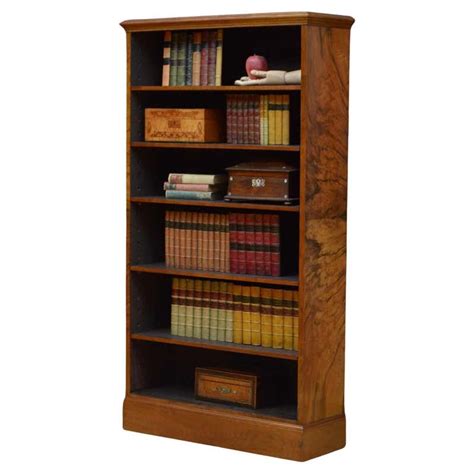 Pair Of Walnut Victorian Style Bookcases Open Bookcase For Sale At 1stdibs