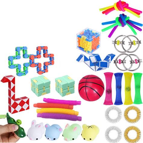 Sunisery Sensory Fidget Toys Set 33pcs Stretchy String Stress Relief
