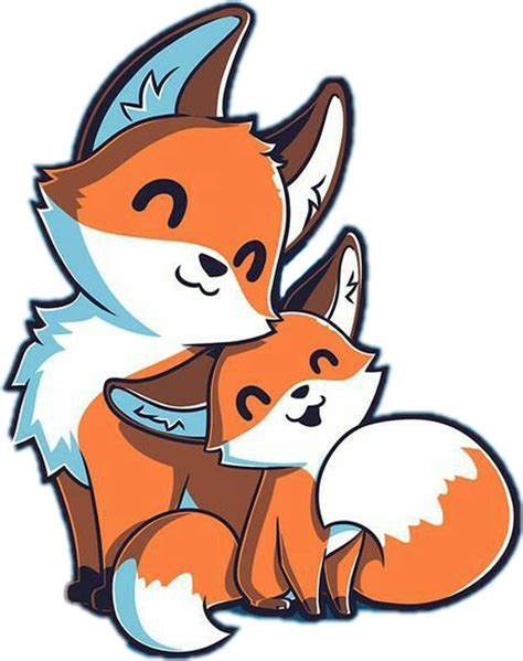 Cute Sticker Kawaii Cute Fox Drawings Clipart Full Size Clipart