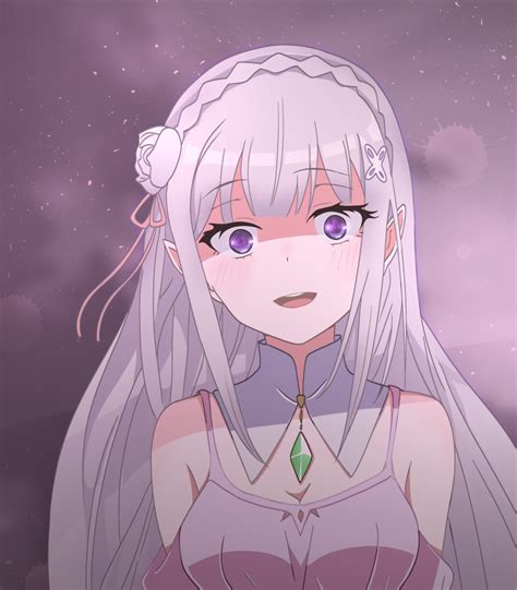 Emilia Rezero Rezero Kara Hajimeru Isekai Seikatsu Silver Hair