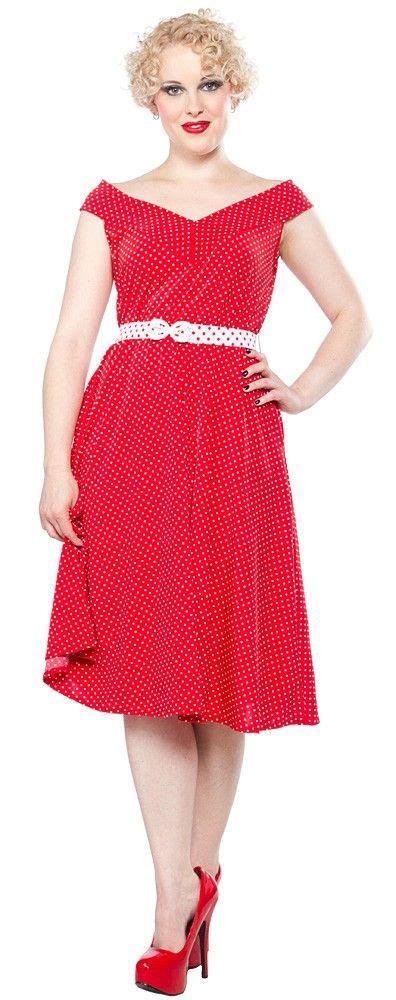 PINKY PINUPS RED WHT V NECK SWING DRESS Swing Dress Dresses Lovely Dresses