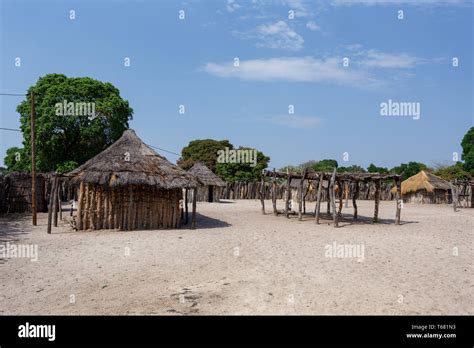 Traditional African Village With Houses Stock Photo Alamy