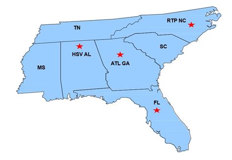 Map Of South Carolina And Georgia Border