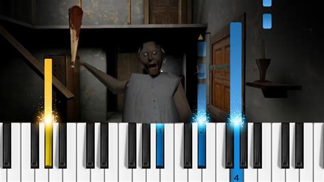 GRANNY Horror Game Piano Theme Easy Tutorial