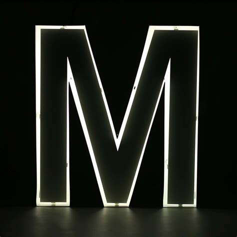 Quizzy Neon Style Letter M Ilute Touch Of Modern