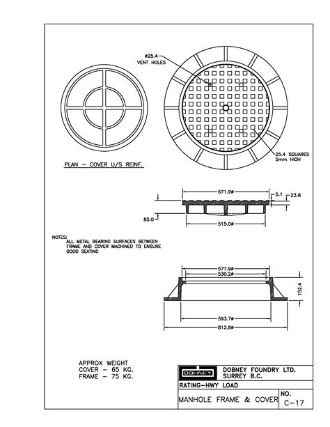 Manhole Frames And Covers — Dobney Foundry Ltd
